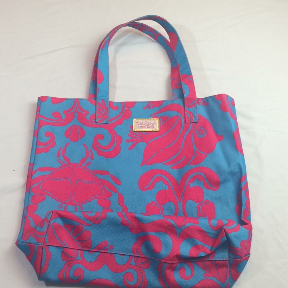 Lilly Pulitzer for Estée Lauder patterned bag